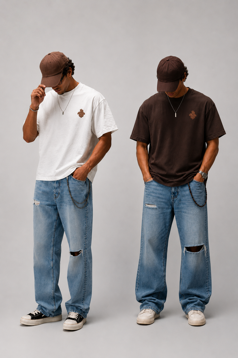 Mocha Essential Tee x Blanc Core Twin Pack T-Shirt's